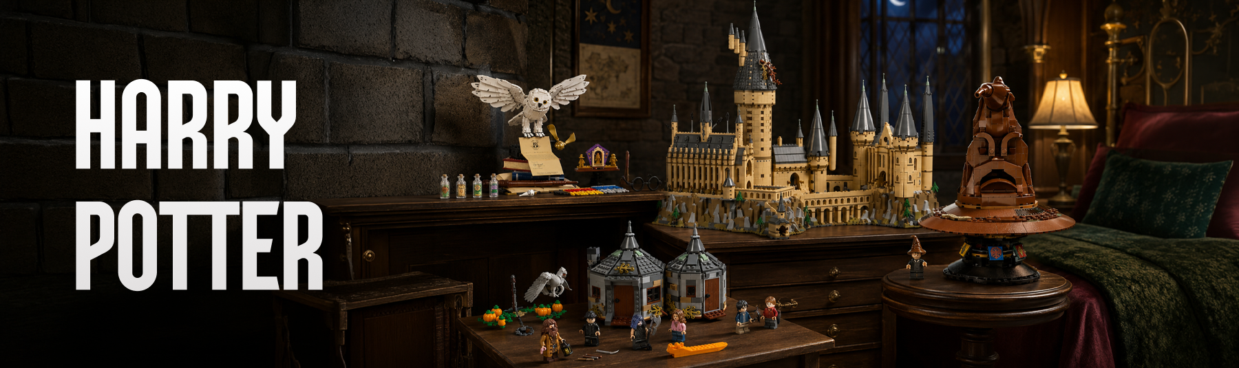 Banner da cole&ccedil;&atilde;o Harry Potter - Brics Craft