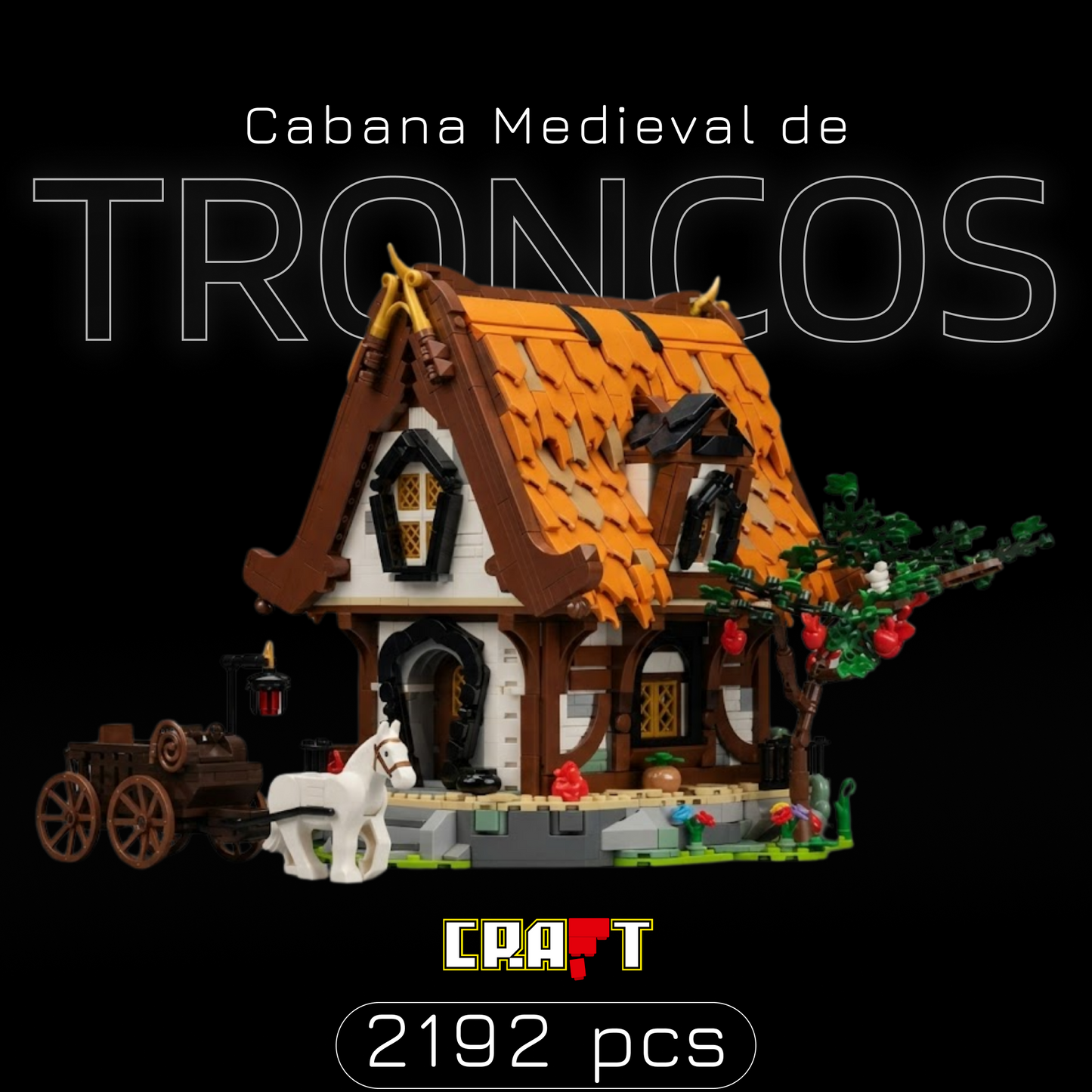 Cabana Medieval de Troncos (2192 pe&ccedil;as)