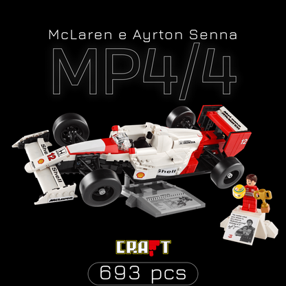F&oacute;rmula 1 - McLaren MP4/4 + Ayrton Senna (693 pe&ccedil;as)