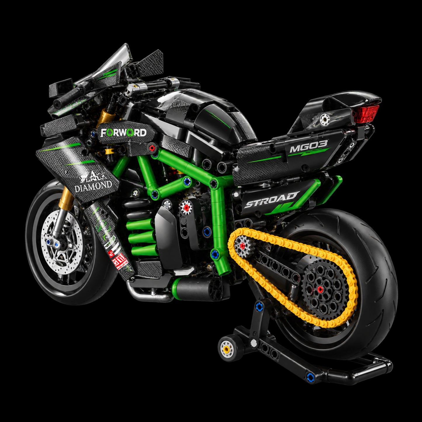 Imagem hero isolada do produto Kawasaki Ninja H2R (812 pe&ccedil;as), posi&ccedil;&atilde;o 2