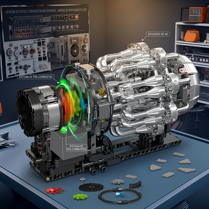 Motor Turbojato Mec&acirc;nico (1214 pe&ccedil;as)