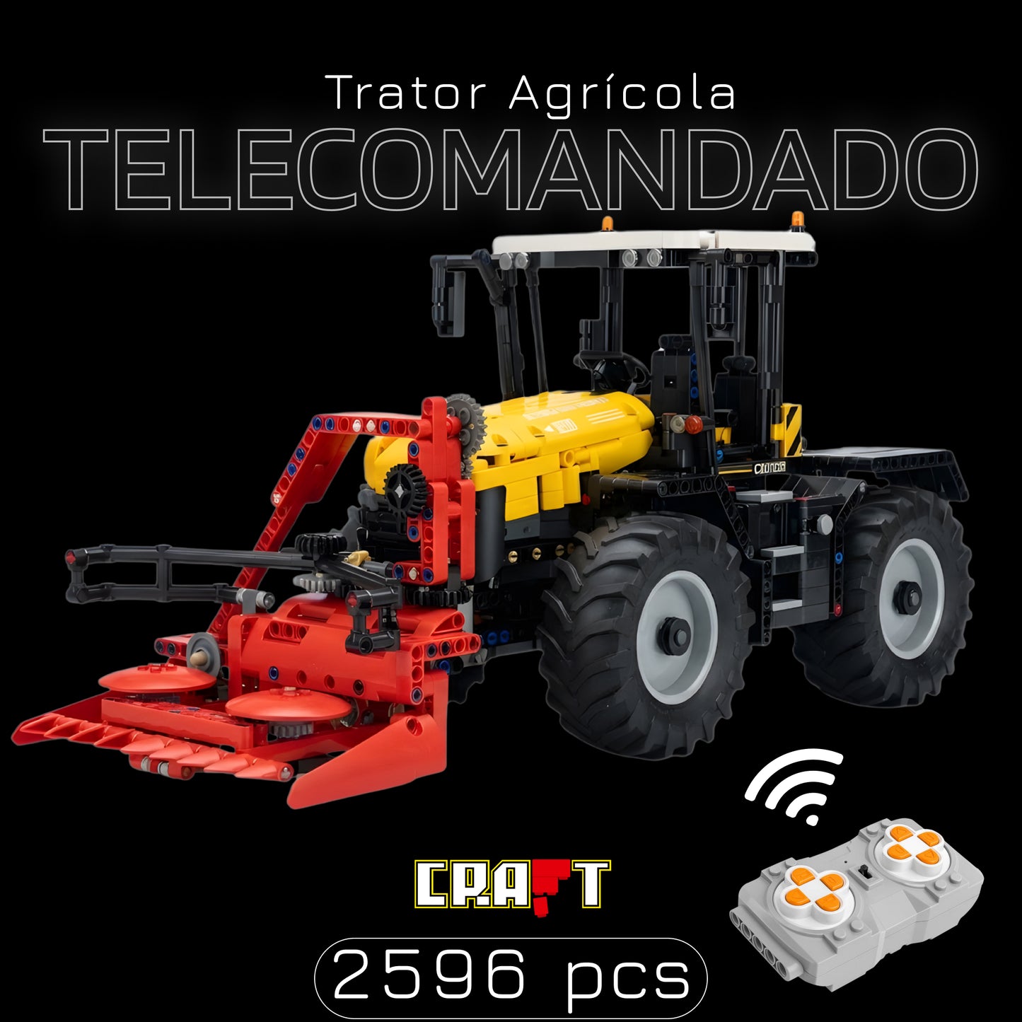 Trator Agr&iacute;cola Telecomandado (2596 pe&ccedil;as)
