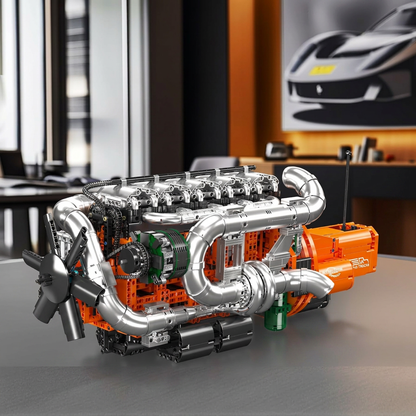 Motor Inline-6 com Transmiss&atilde;o (3236 pe&ccedil;as)