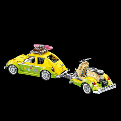Fusca Hippie + Moto + Posto de Gasolina (1409 p&ccedil;s) - Brics Craft