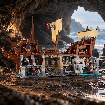 Os Goonies (2.912 pe&ccedil;as): cena ambientada, caverna.