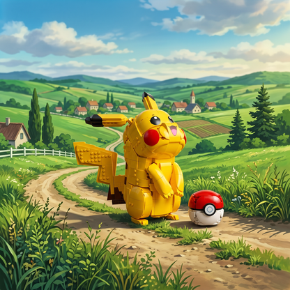 Pok&eacute;mon - Pikachu e Pokebola (2050 pe&ccedil;as)