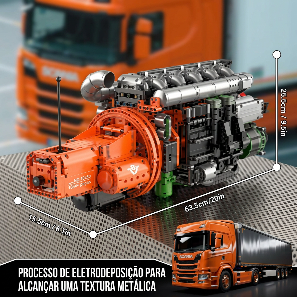 Motor Inline-6 com Transmiss&atilde;o (3236 pe&ccedil;as)