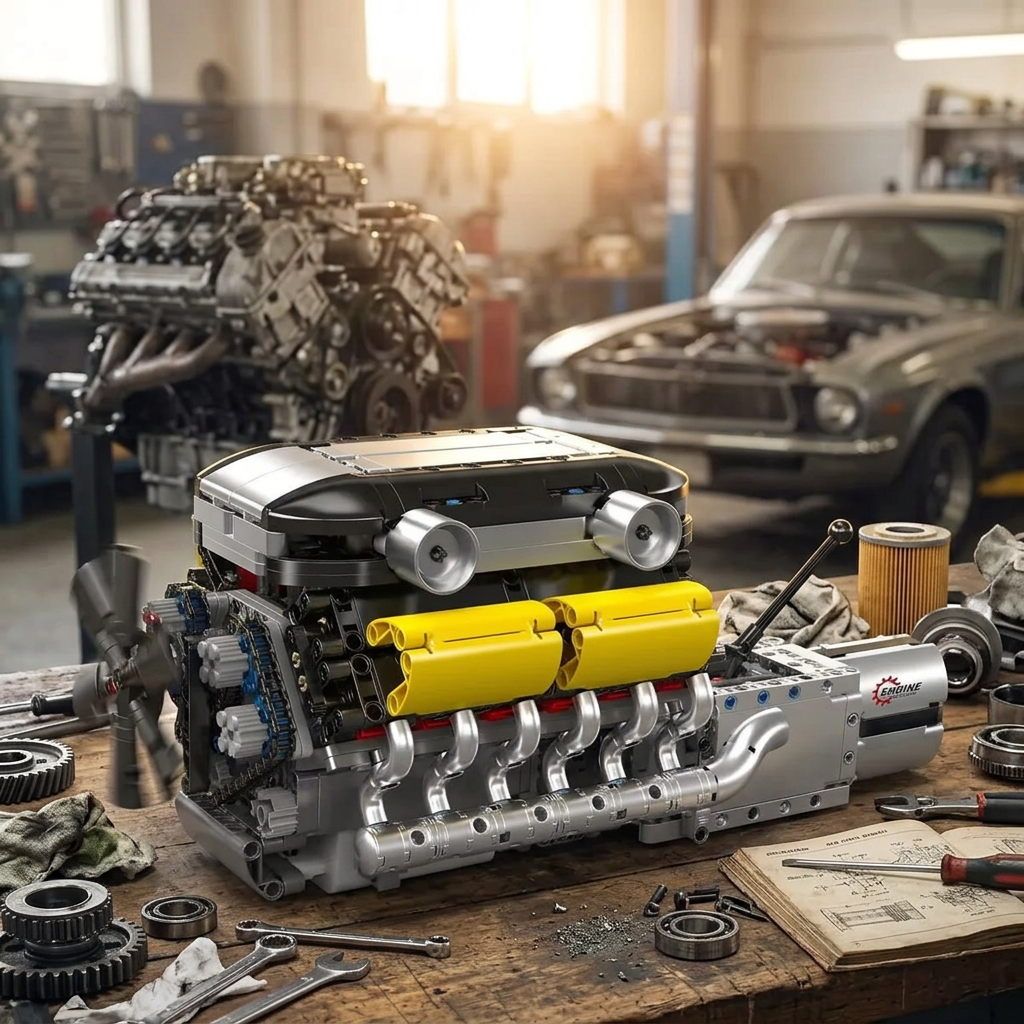 Motor V12 Lambo com C&acirc;mbio (1260 pe&ccedil;as)