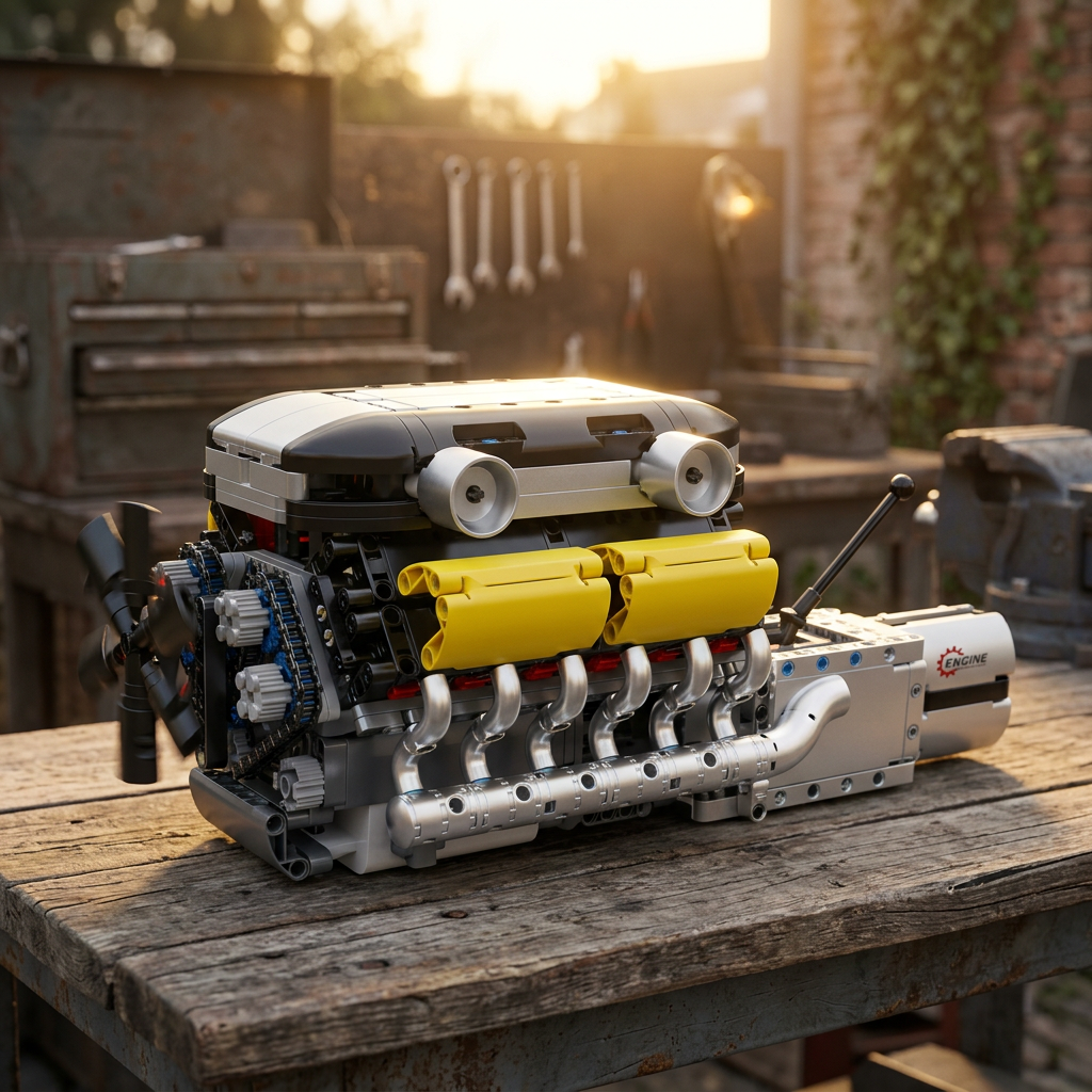 Motor V12 Lambo com C&acirc;mbio (1260 pe&ccedil;as)