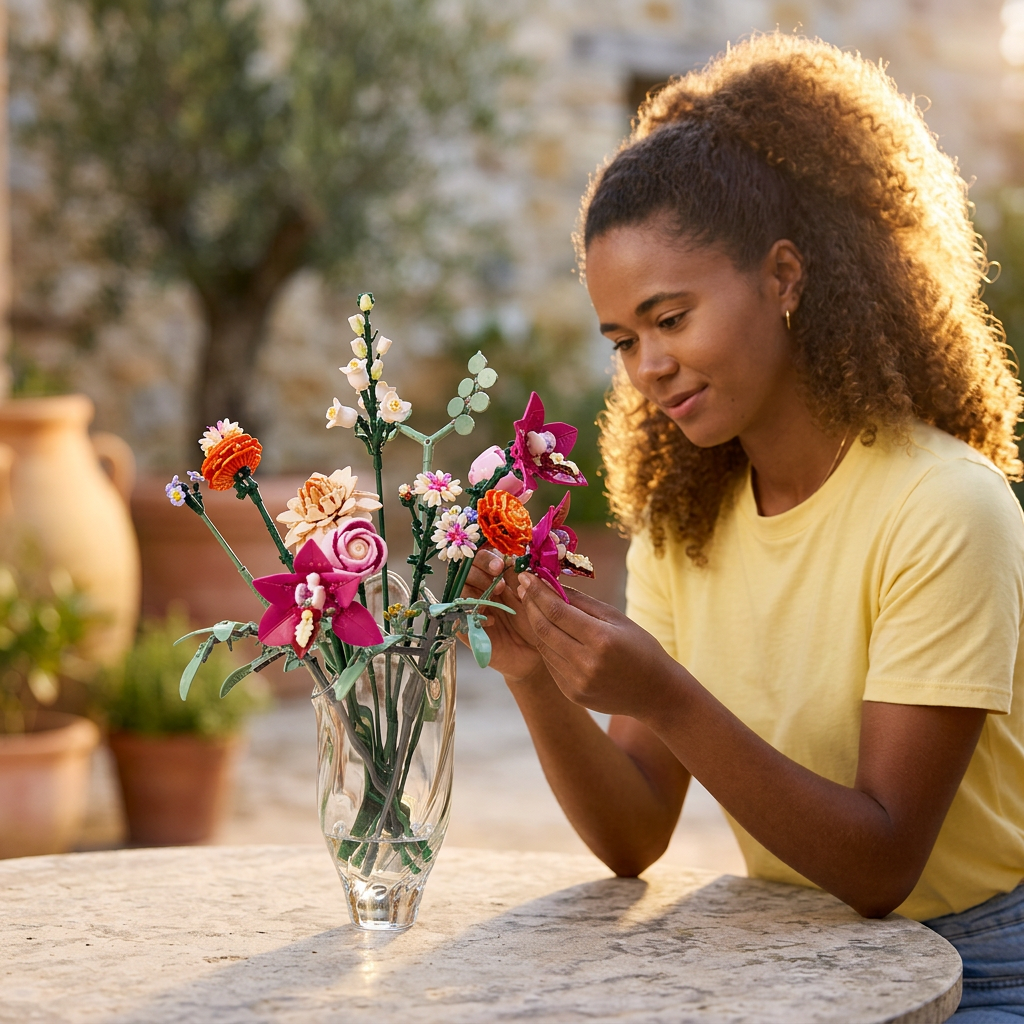 Buqu&ecirc; de Flores Rosa (749 pe&ccedil;as)