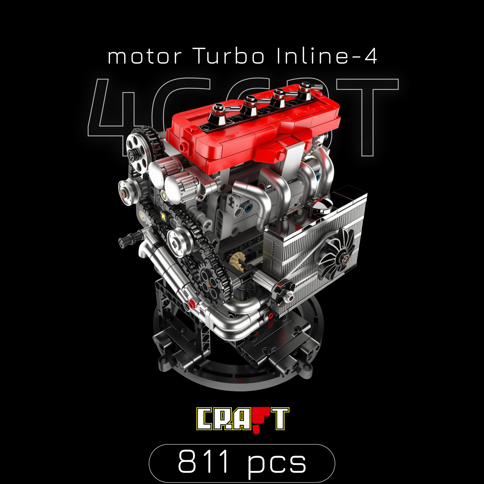 Motor 4G63T Turbo Inline-4 (811 pe&ccedil;as)