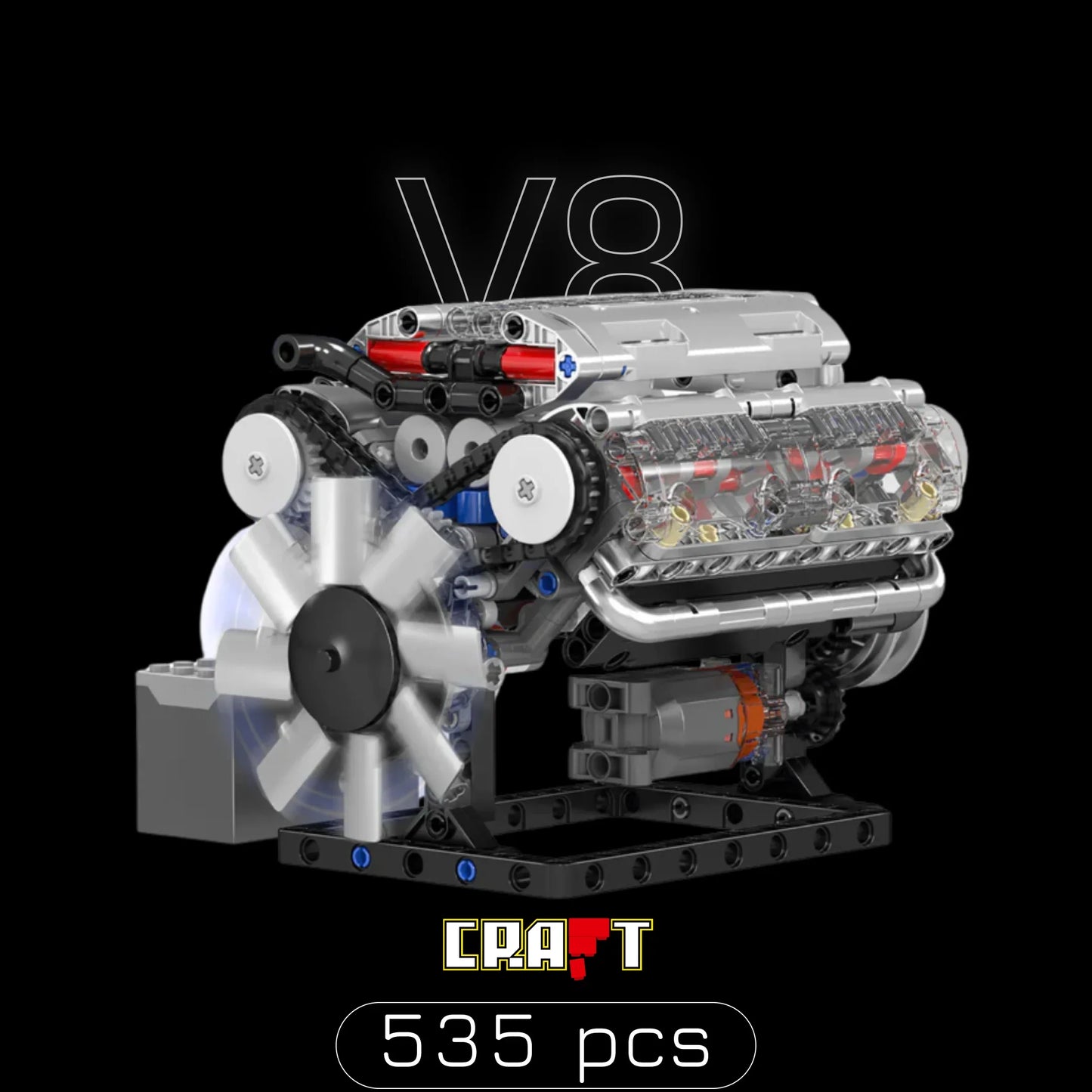 Motor V8 (535 pe&ccedil;as)