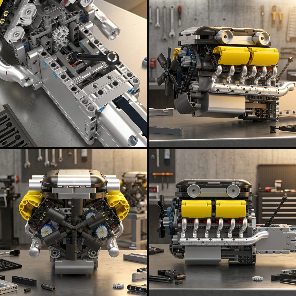 Motor V12 Lambo com C&acirc;mbio (1260 pe&ccedil;as)