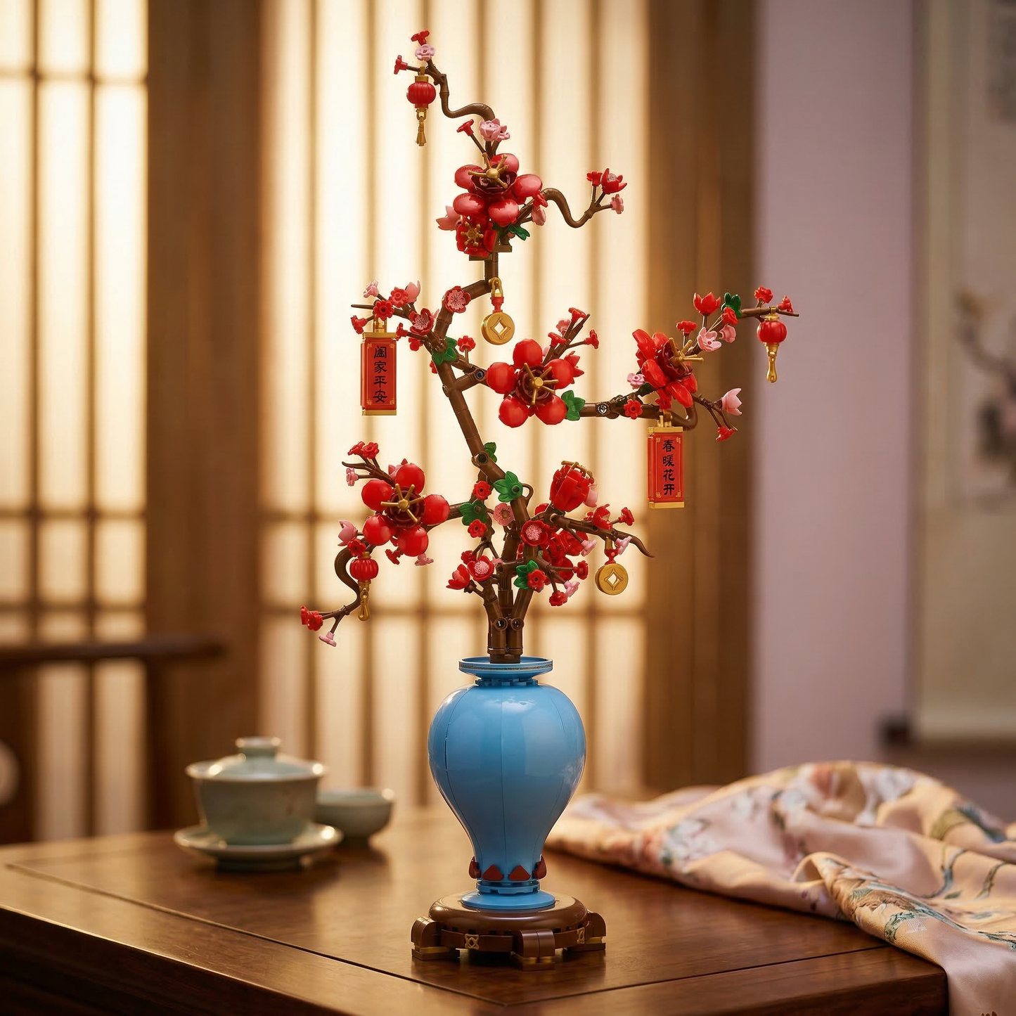 Flor de Ameixa em Vaso (547 pe&ccedil;as)