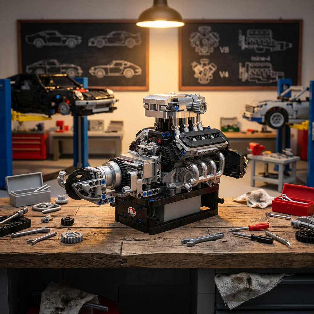 Motor V8 Turbinado (737 pe&ccedil;as)