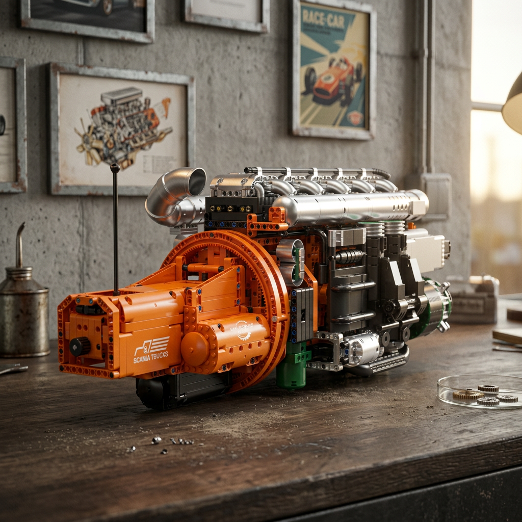 Motor Inline-6 com Transmiss&atilde;o (3236 pe&ccedil;as)