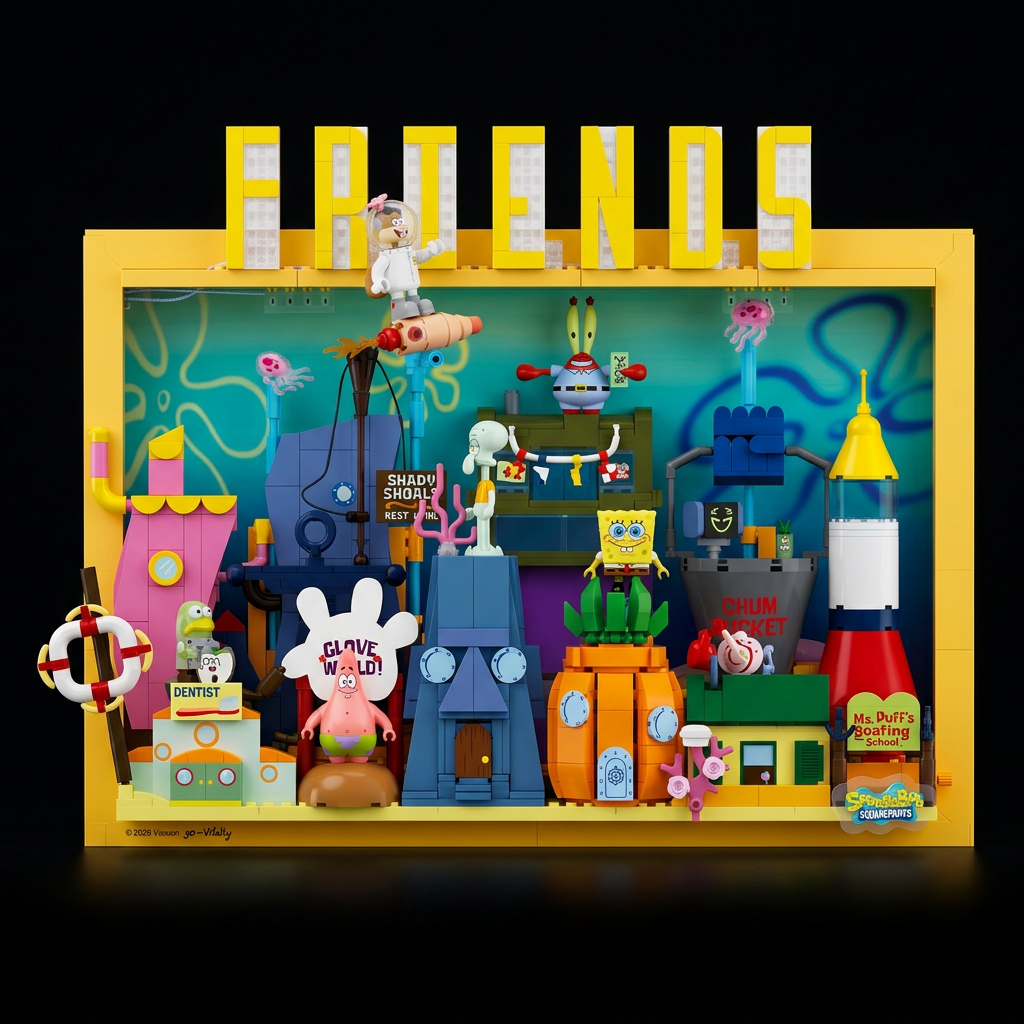 Bob Esponja - Quadro 3D Fenda do Biquini (1126 pe&ccedil;as)