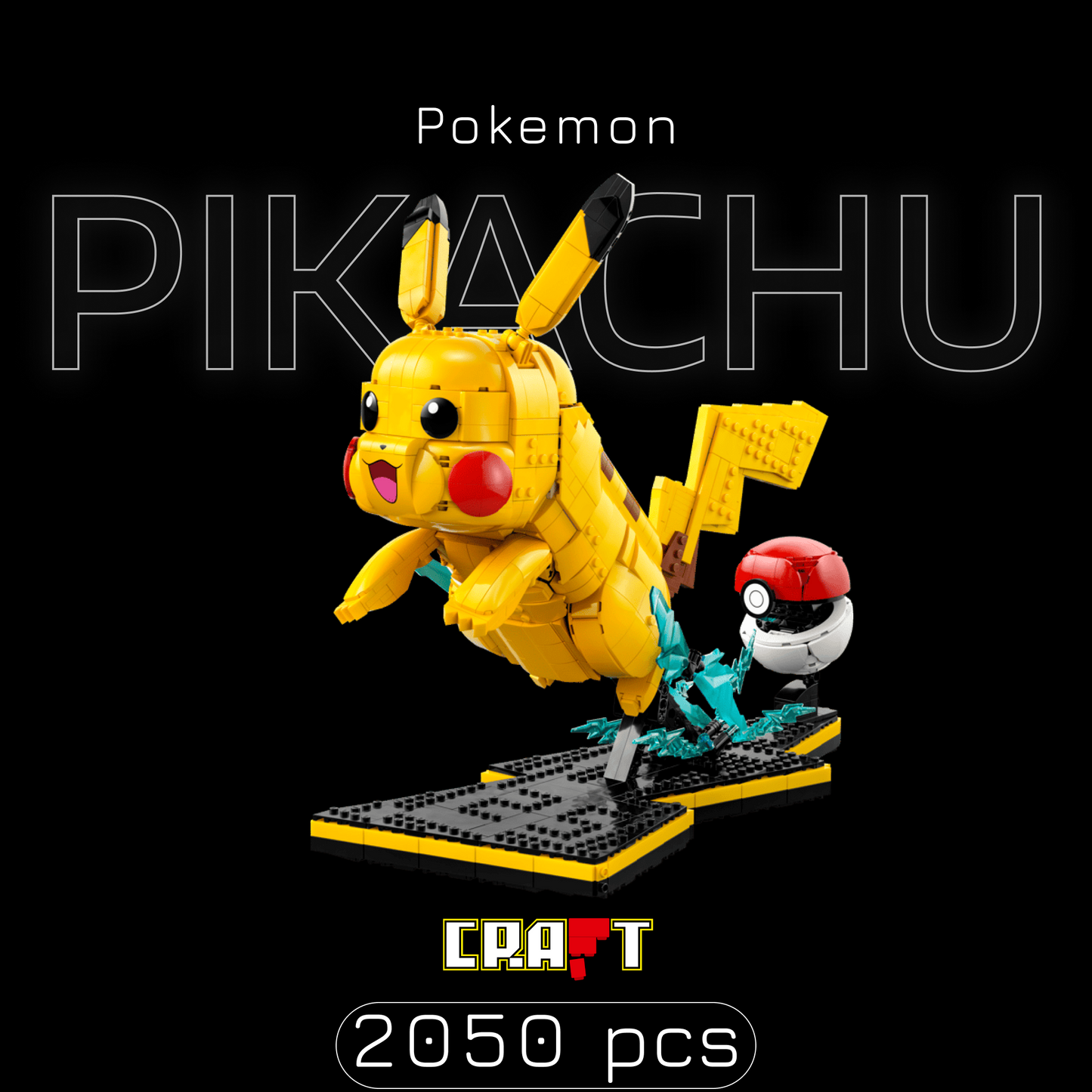 Oferta Exclusiva deste An&uacute;ncio | Pok&eacute;mon - Pikachu e Pok&eacute;bola (2050 pe&ccedil;as)