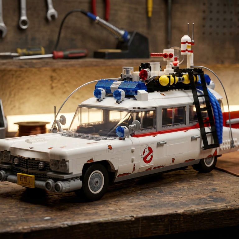Cadillac ECTO-1 dos Ca&ccedil;a-Fantasmas (2352 pe&ccedil;as)