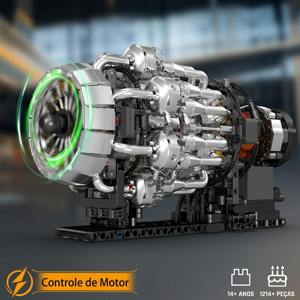 Motor Turbojato Mec&acirc;nico (1214 pe&ccedil;as)