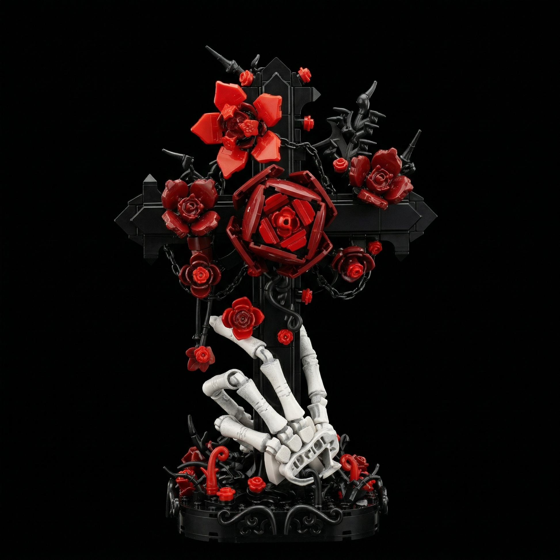 Cruz G&oacute;tica e Rosas (636 pe&ccedil;as)