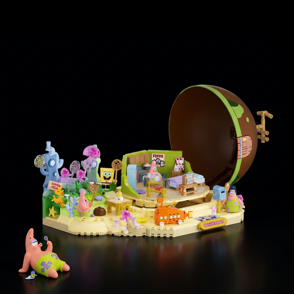 Bob Esponja - Casa de Pedra do Patrick Estrela (1300 pe&ccedil;as)
