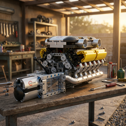 Motor V12 Lambo com C&acirc;mbio (1260 pe&ccedil;as)