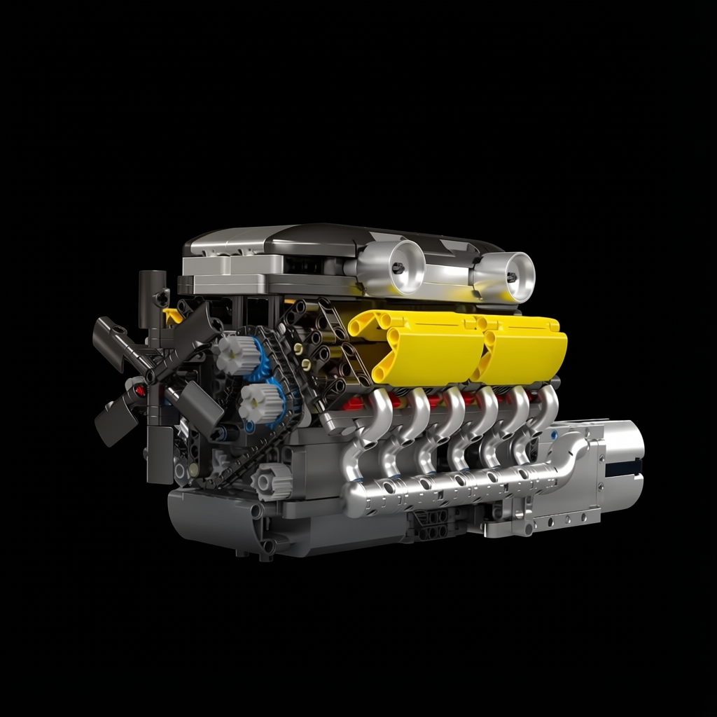 Motor V12 Lambo com C&acirc;mbio (1260 pe&ccedil;as)