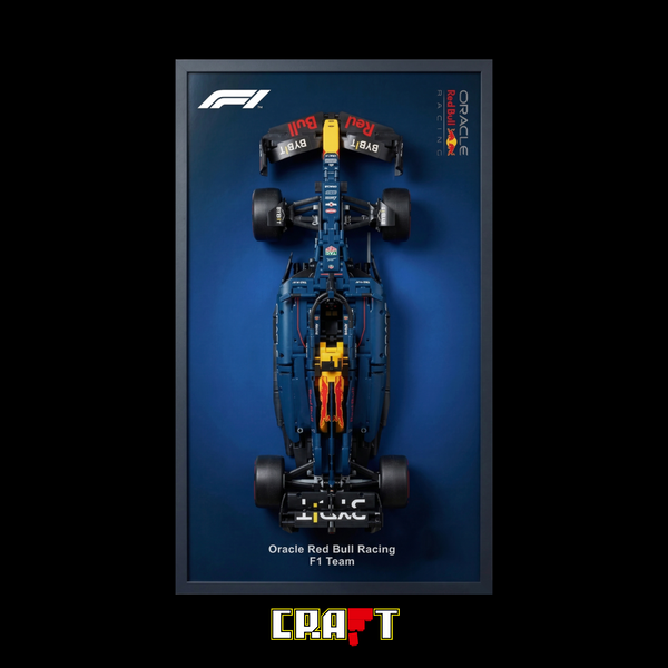 Compre Junto! Miniatura de F&oacute;rmula-1 Red Bull RB20 + Quadro Fosco