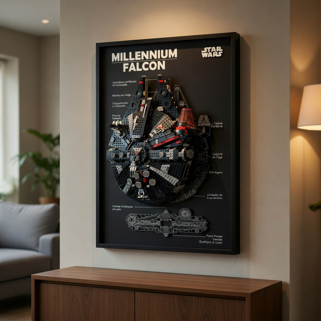 Quadro de Acr&iacute;lico para Millennium Falcon (1381 pe&ccedil;as)