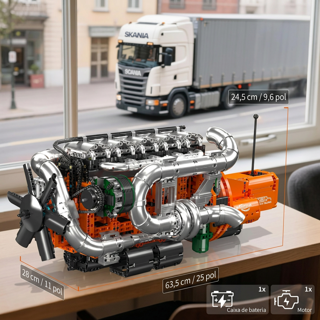 Motor Inline-6 com Transmiss&atilde;o (3236 pe&ccedil;as)