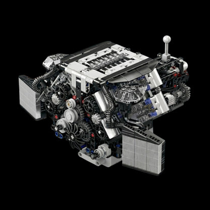 Motor W12 Twin Turbo (871 pe&ccedil;as) - Brics Craft