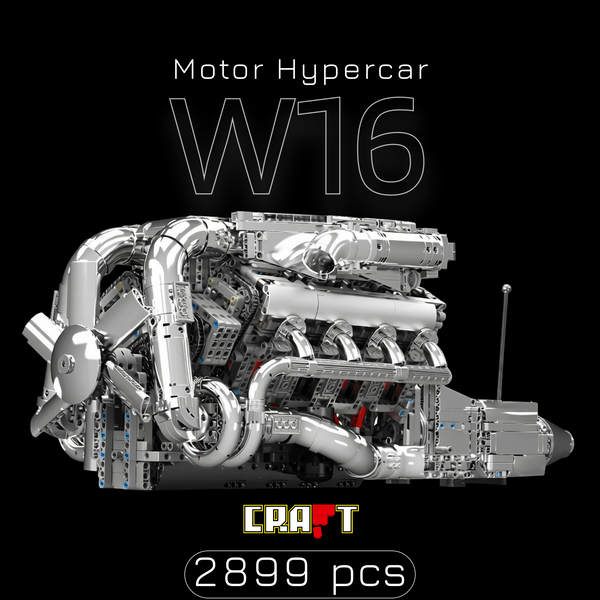 Motor Hypercar com C&acirc;mbio W16 (2899 pe&ccedil;as)