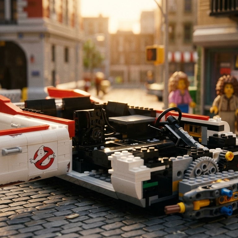 Cadillac ECTO-1 dos Ca&ccedil;a-Fantasmas (2352 pe&ccedil;as)
