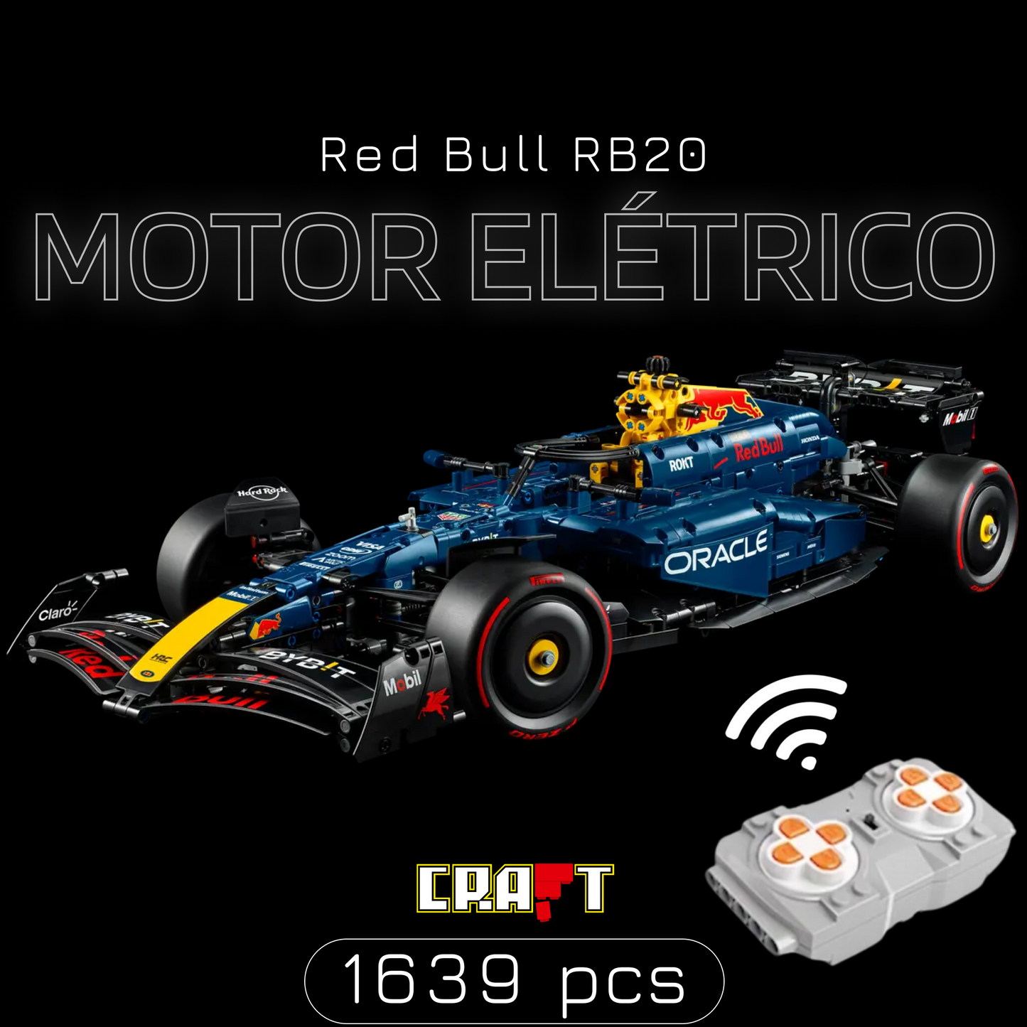 Oferta Exclusiva deste An&uacute;ncio | F&oacute;rmula 1 - Red Bull RB20 do Max Verstappen (1639 pe&ccedil;as)