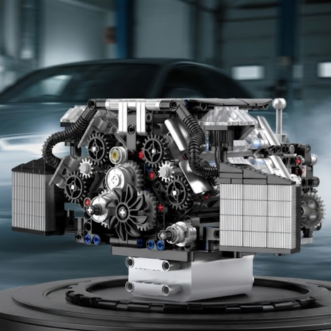 Motor W12 Twin Turbo (871 pe&ccedil;as) - Brics Craft