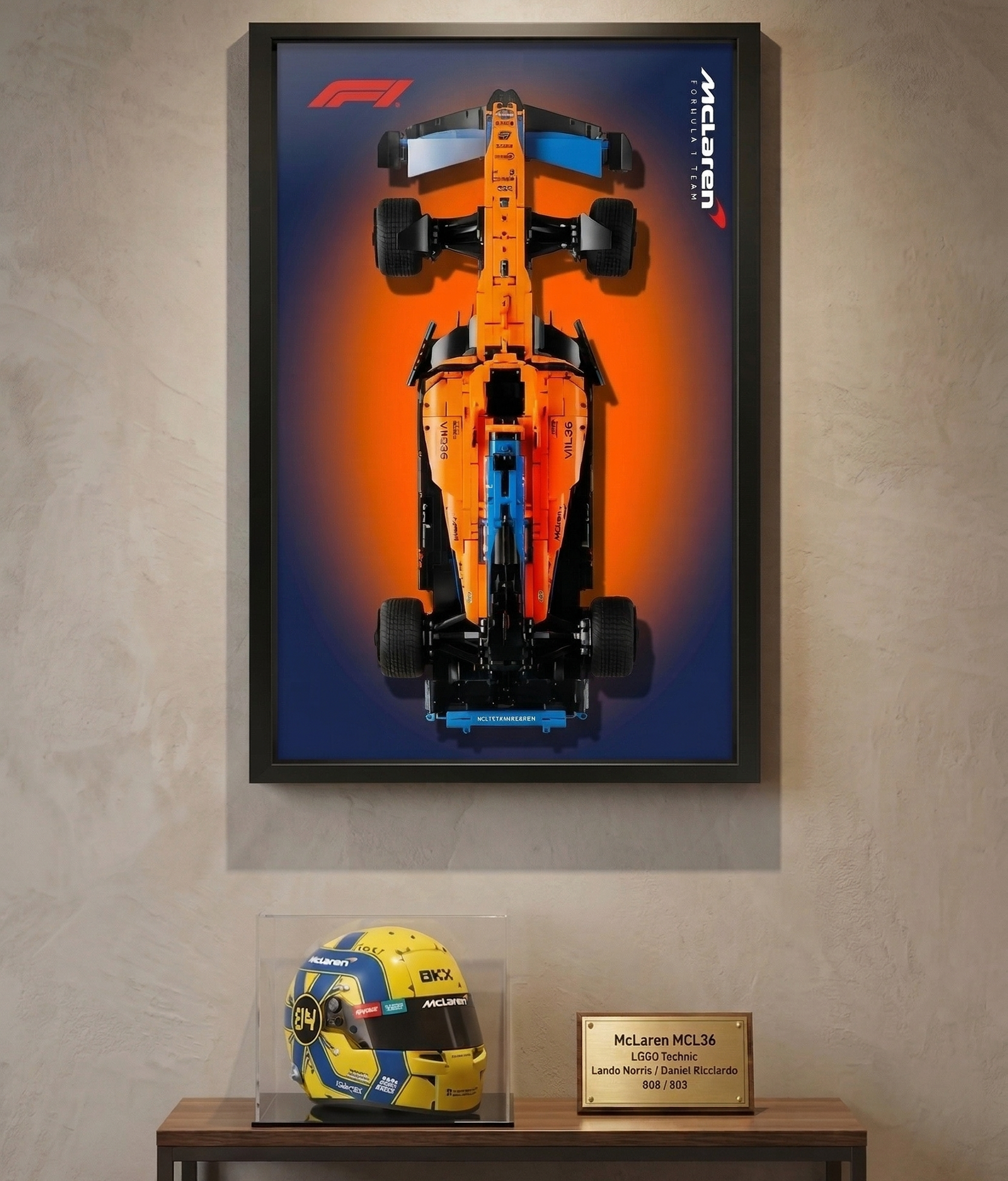 Quadro Fosco para a F&oacute;rmula-1 McLaren Team 2022
