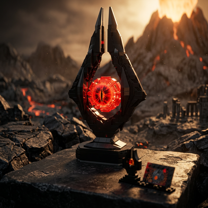 O Senhor dos An&eacute;is - Olho de Sauron com Ilumina&ccedil;&atilde;o (925 pe&ccedil;as)