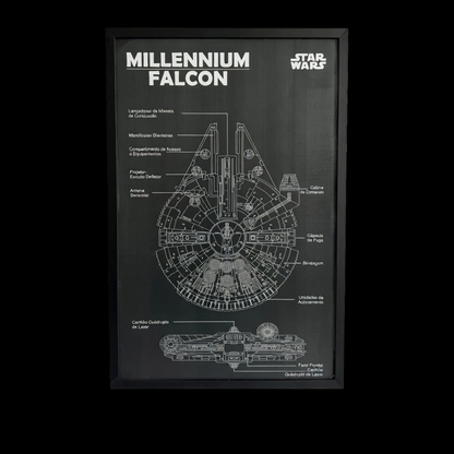 Quadro de Acr&iacute;lico para Millennium Falcon (1381 pe&ccedil;as)