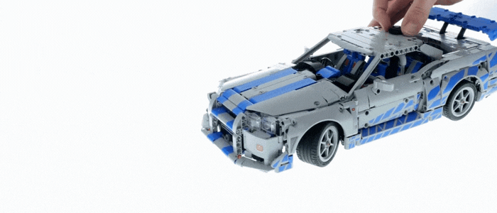 Anima&ccedil;&atilde;o do Nissan Skyline GT-R R34 em blocos