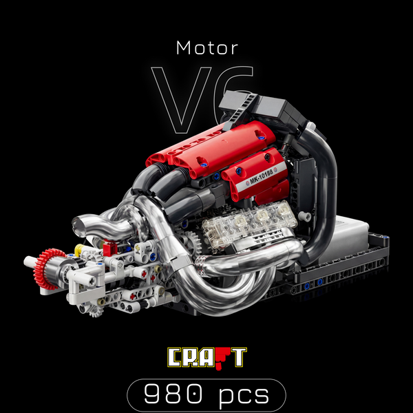Motor V6 STR13 Motorizado (980 pe&ccedil;as)