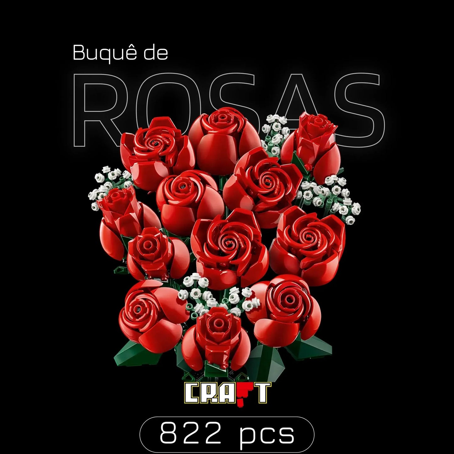 Buqu&ecirc; de Rosas (822 pe&ccedil;as) - Brics Craft