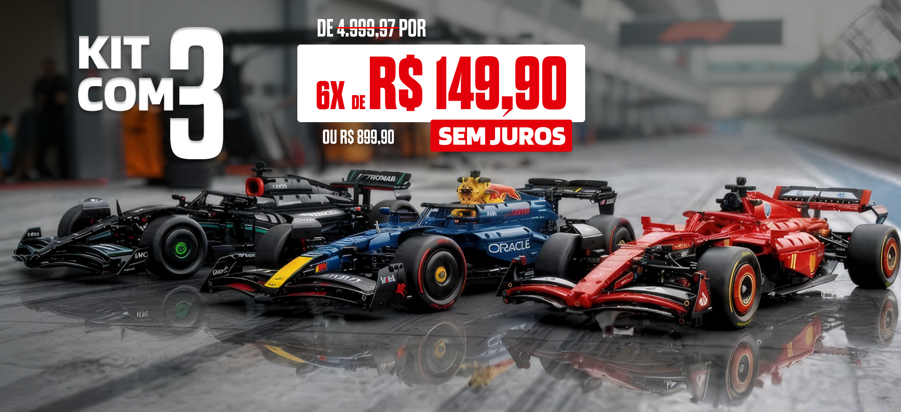 Banner Kit com 3 Formula 1