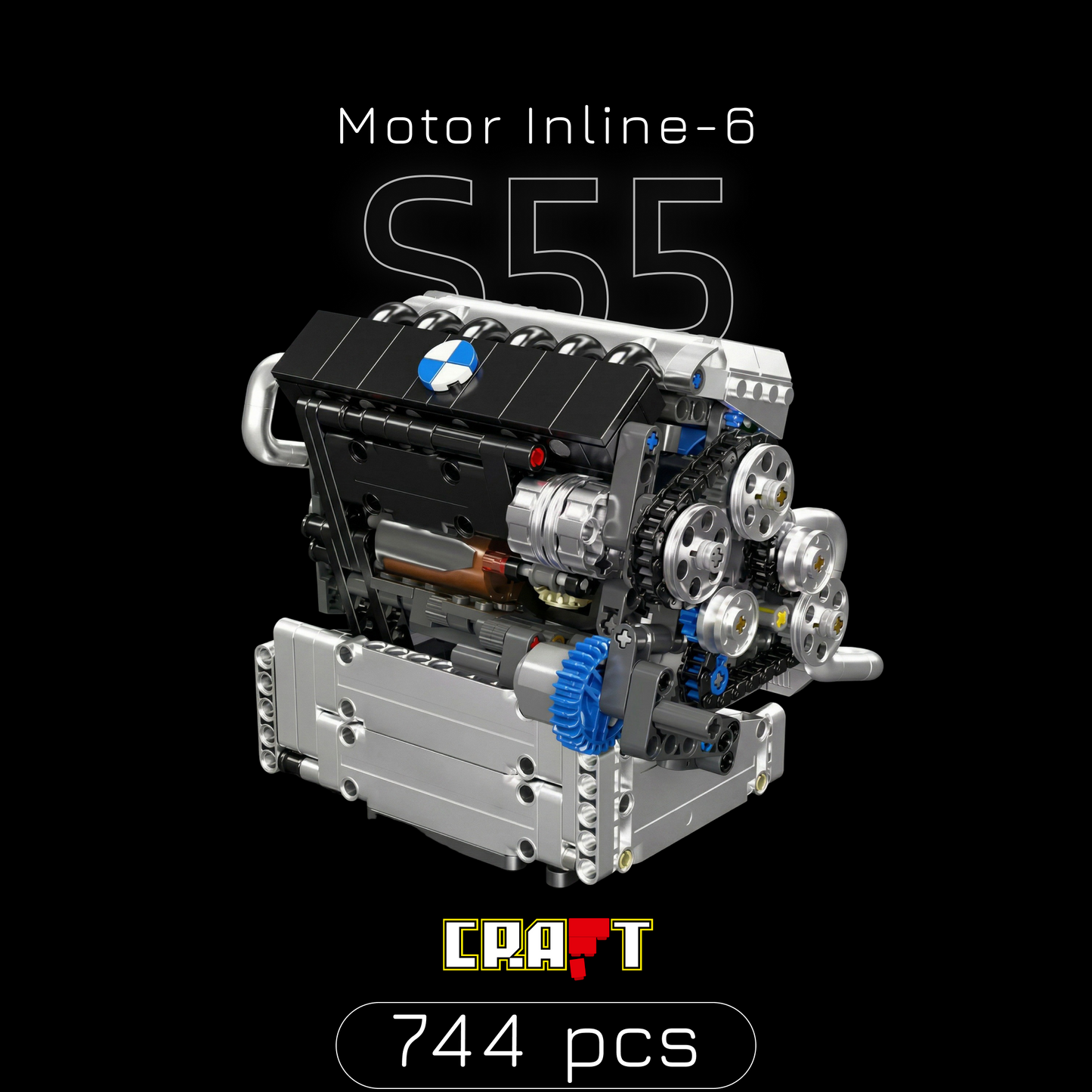 Motor S55 Inline-6 (744 pe&ccedil;as)