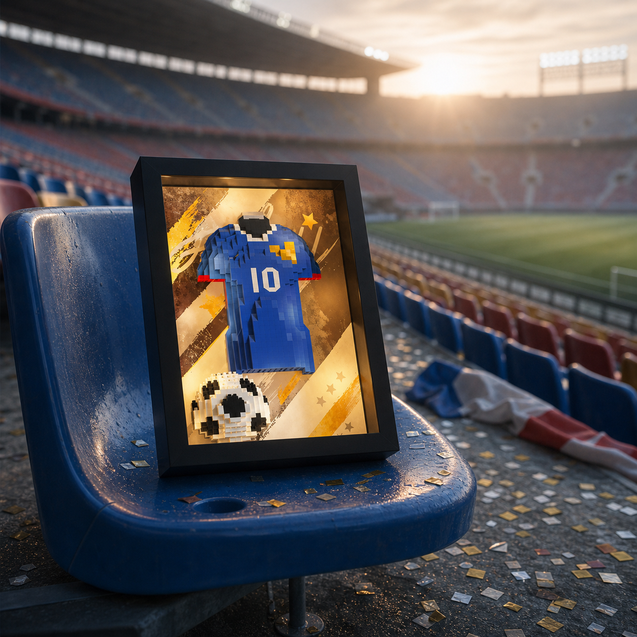 Copa do Mundo 2026 - Porta-Retrato Camisa da Fran&ccedil;a N10 - imagem 05 - Brics Craft