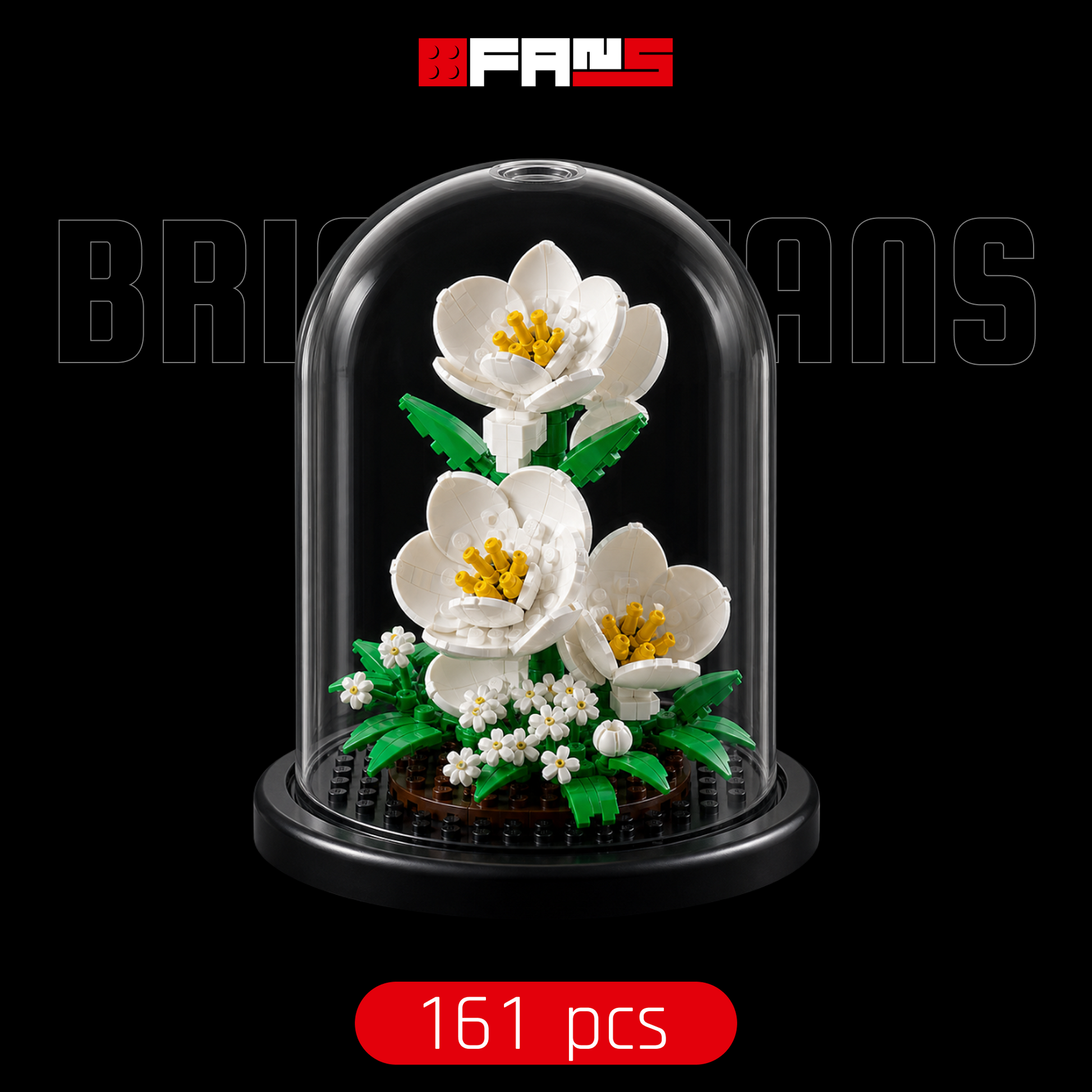 Redoma de Orqu&iacute;dea Branca (161 pe&ccedil;as) | Capa 1