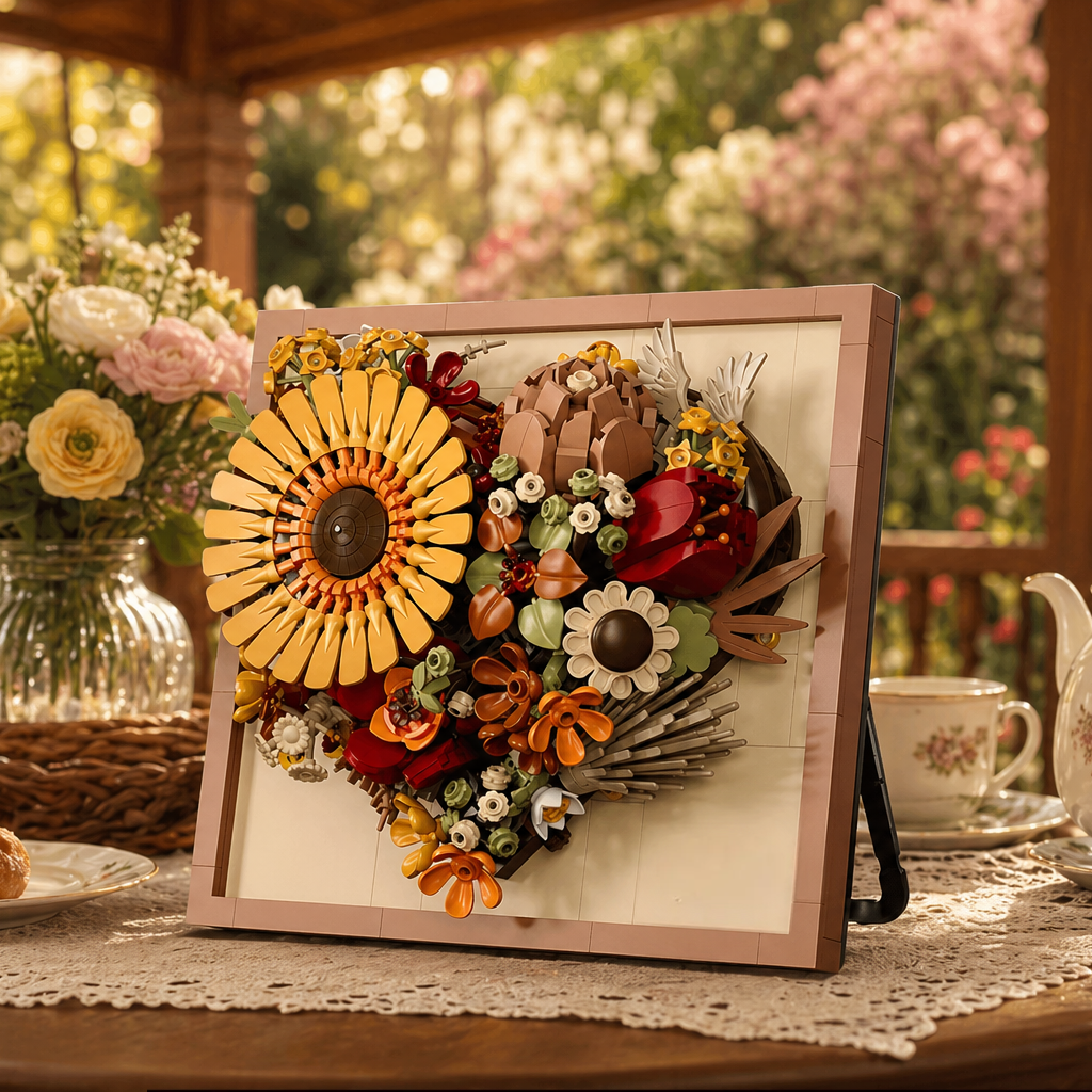 Moldura Floral 3D - Girassol (727 pe&ccedil;as)