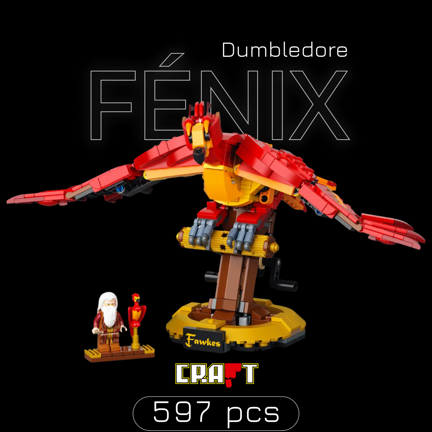 Harry Potter - Fawkes: A F&eacute;nix de Dumbledore (597 pe&ccedil;as)