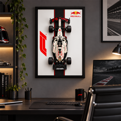 Quadro para F&oacute;rmula 1 - Max Verstappen RB21 com listra