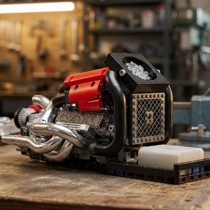 Motor V6 STR13 Motorizado (980 pe&ccedil;as) - Brics Craft